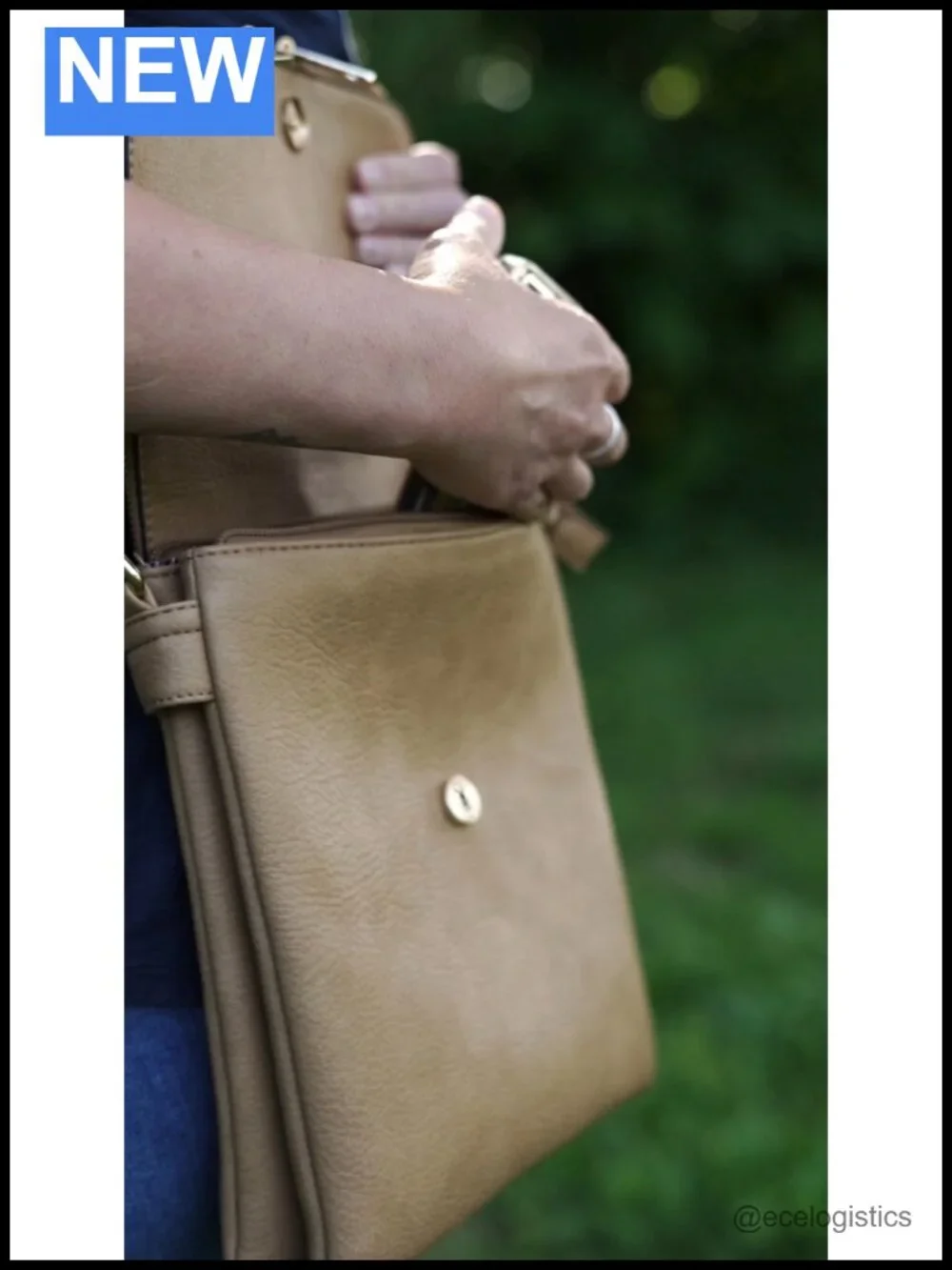 Concealed Carry Crossbody Bag with Lock & Key - Vegan PU Leather